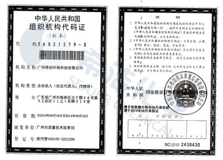 利来老牌国际官网环保组织机构代码证